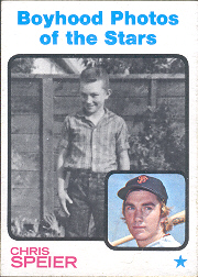 1973 Topps Baseball Cards      345     Chris Speier KP